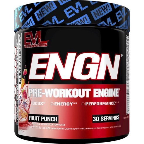 EVLUTIONNUTRITION ENGN 프리워크 아웃 엔진 프루트 펀치 맛