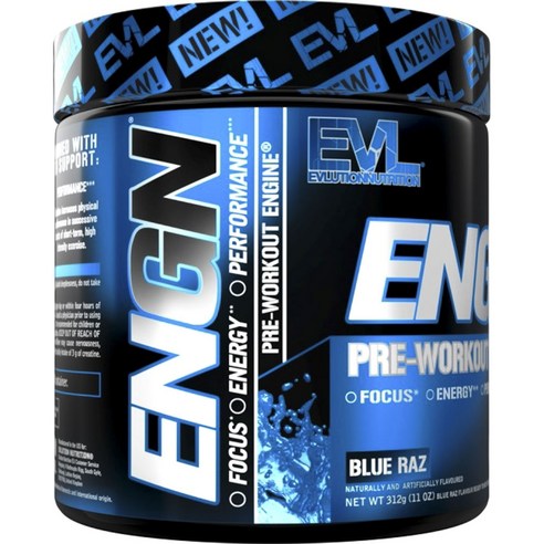 EVLUTIONNUTRITION ENGN 프리-워크아웃 엔진 블루 라즈 맛