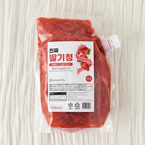 푸드마실 진짜 딸기청 리얼 스트로베리 1kg