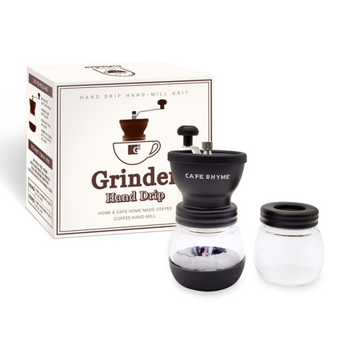 그릿(Grit) 커피 그라인더 세트 수동 핸드밀 원두 분쇄기